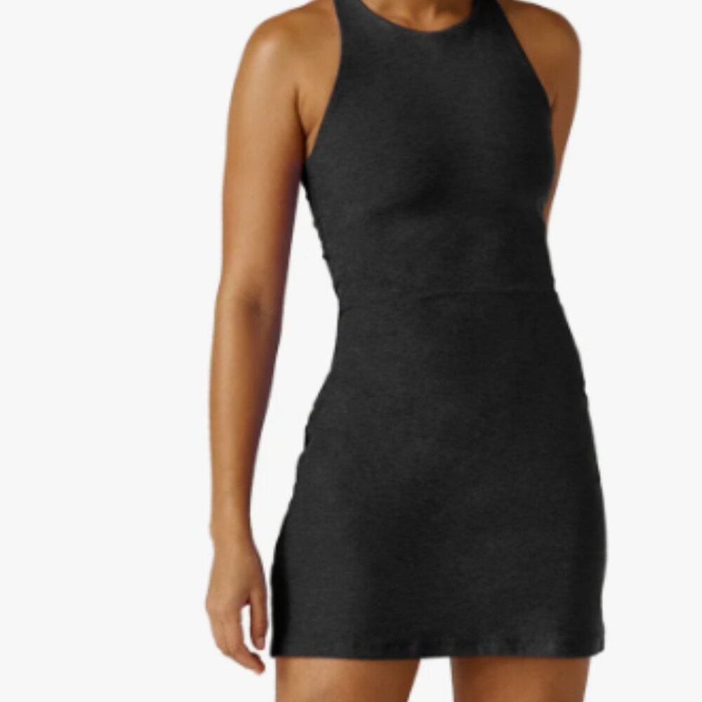 Beyond Yoga Spacedye Refocus Dress in Darkest Night